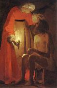 Georges de La Tour Ijob will mock of its woman oil painting on canvas